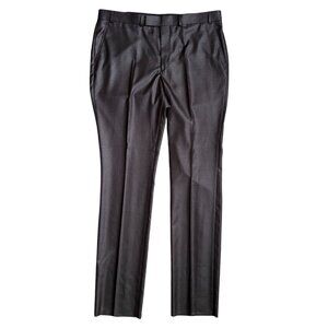 Kenneth Cole Reaction Mens Dress Pants NEW 46L 40W Grey Not Hemmed Flat Front